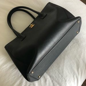 Chanel Executive Xl Black Leather Tote